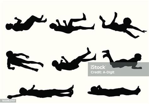 Just Lying Around Vector Silhouette Stock Illustration Download Image