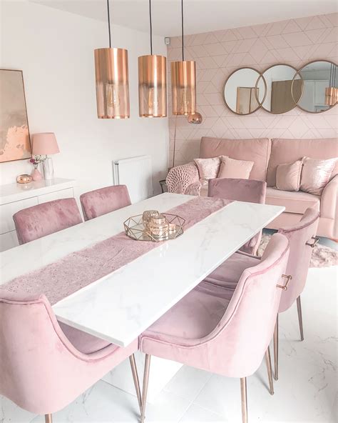 Blush Pink Kitchen Blush Pink Dining Room Blush Pink Decor Rose Gold