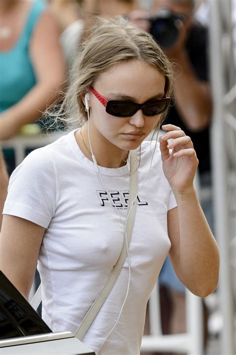 Another One Of Lily Rose Depp In A Flimsy Tee Other Crap