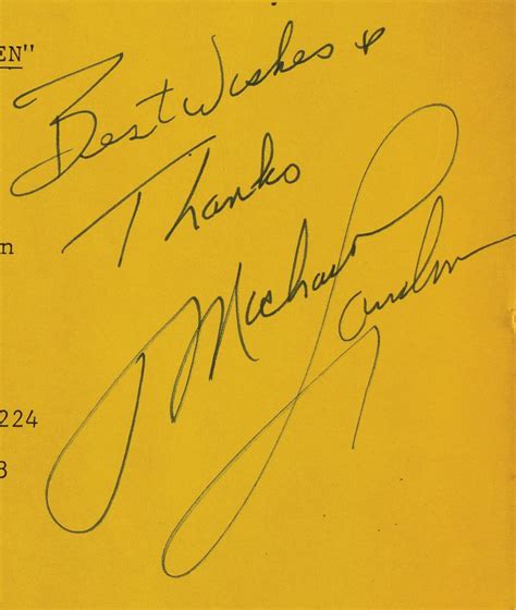 Michael Landon Signed Little House On The Prairie Script