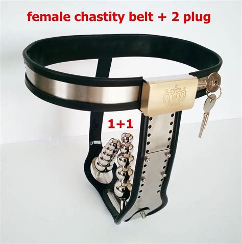 Band Lock T Type Female Chastity Belt Anal Beads Butt Vagina Plug