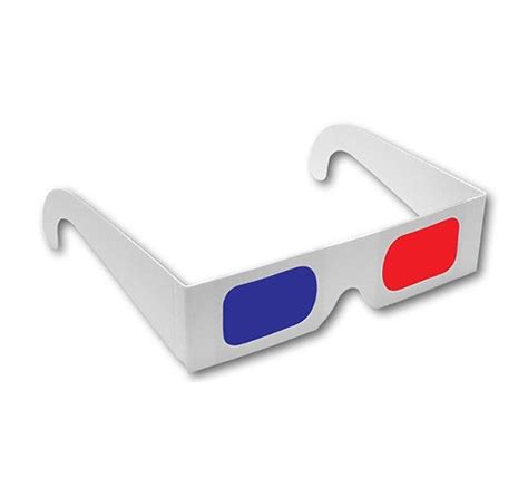 Paper 3d Glasses Redblue Lenses Red And Blue Unique Lettering Blue