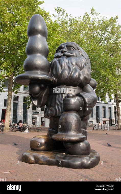 Santa Claus Sculpture By Paul Mccarthy Rotterdam Holland Stock Photo