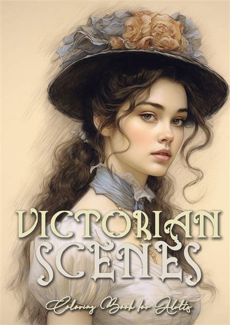Victorian Scenes Grayscale Coloring Book For Adults Victorian Coloring