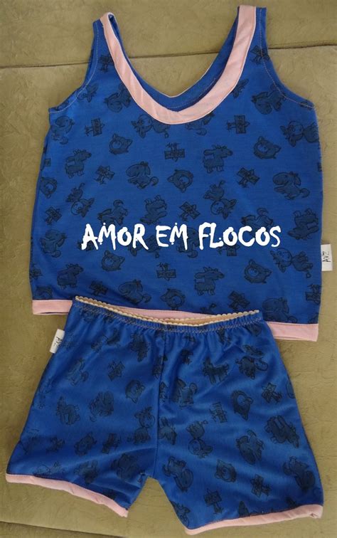 Amor Em Flocos Ateliê Avezany Arte E Costura Pijama Infantil De Malha