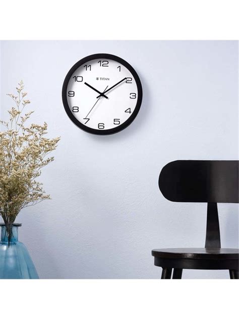 Buy Titan Contemporary White Wall Clock With Silent Sweep Technology