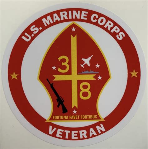 Usmc 3rd Battalion 8th Marines Fortuna Favet Fortibus Veteran Sticker