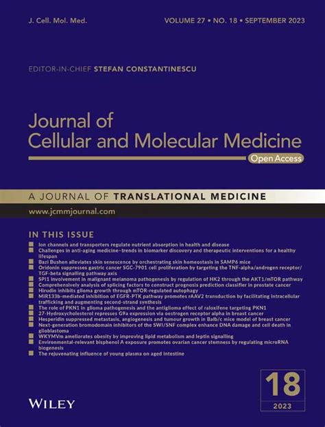 Journal Of Cellular And Molecular Medicine Wiley Online Library