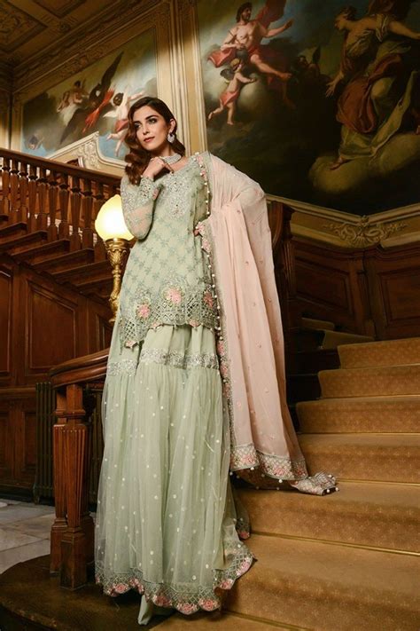Maria B Embroidered Formal Winter Dresses Collection 2017 2018 7