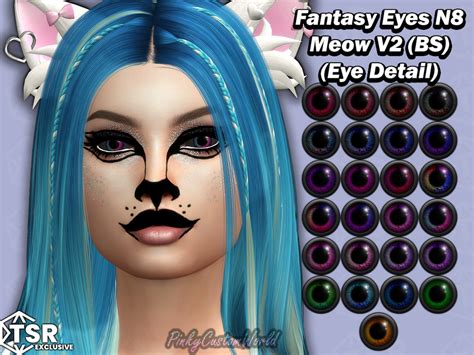 The Sims Resource Fantasy Eyes N8 Meow V2 Black Sclera Eye Detail