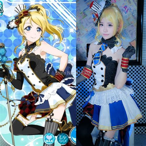 Love Live School Idol Project Ayase Eli Sleeveless Tube Tops Maid Dress