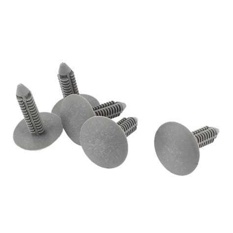 5 Pcs 7x7mm Hole Gray Push In Plastic Rivets Car Door Panel Fastener In