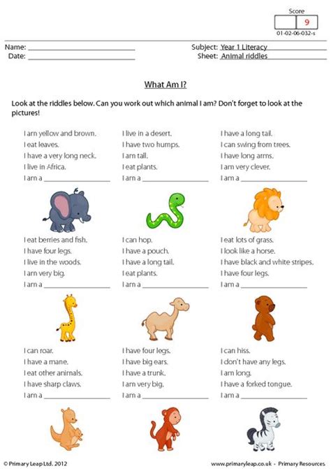 40 Animal Riddles Worksheet With Answers Qziershieamali