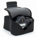 USA GEAR DSLR Camera Case / SLR Camera Sleeve (Black) with Neoprene ...