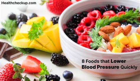 8 Foods That Lower Blood Pressure Quickly Health Checkup