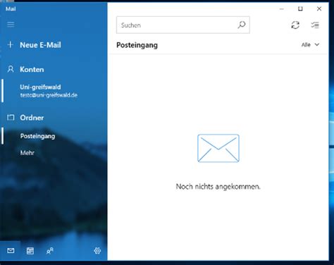 Windows 10 Mail Rechenzentrum Universität Greifswald