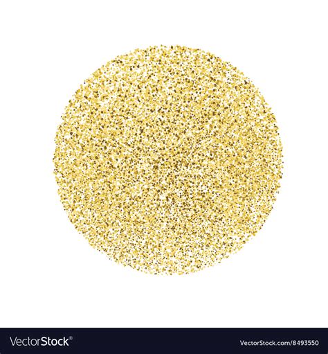 Circle With Gold Glitter Particles On White Vector Image