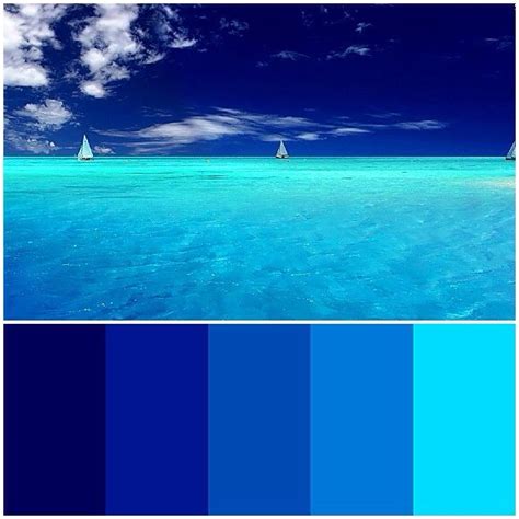 Deep Blue Ocean Color Palette Ocean Color Palette Blue Colour Palette