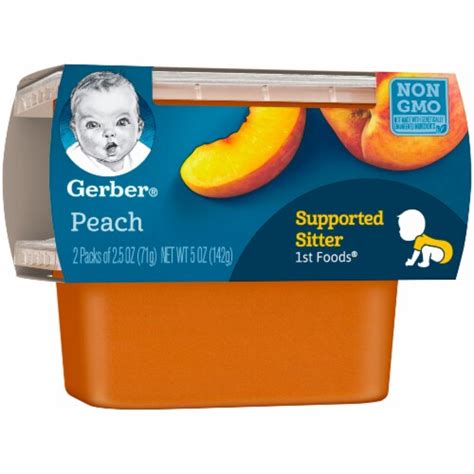 Gerber® 1st Foods Peach Baby Food Tubs 2 Ct 25 Oz Kroger