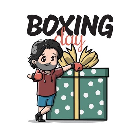 Premium Vector Cute Boxing Day Cartoon
