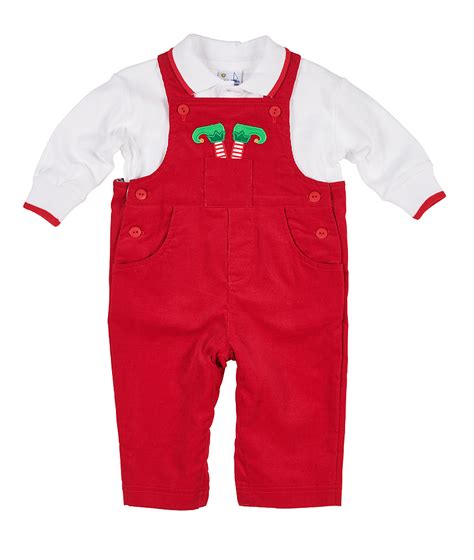 Florence Eiseman Baby Boys Red Corduroy Longall Christmas Elf In Pocket