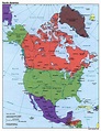 Large detailed political map of North America - 1995 | North America ...