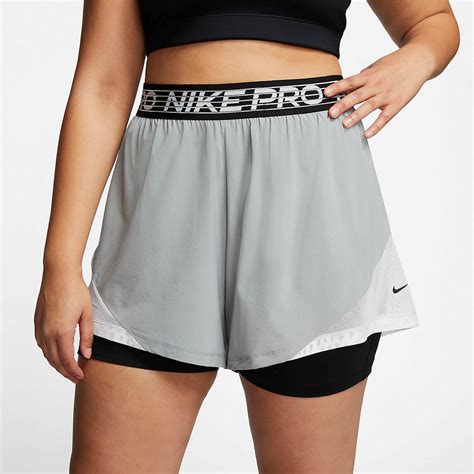 nike women s pro flex 2 in 1 plus size training shorts academy