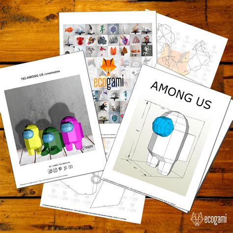 Among Us Astronaut Papercraft Sculptures Printable 3d Puzzle