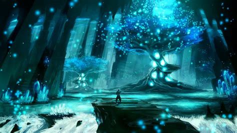 Crystal Cave Fantasy Landscape Fantasy Art Landscapes Anime Scenery