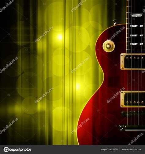Abstract Grunge Background With Electric Guitar Stock Vector Image By