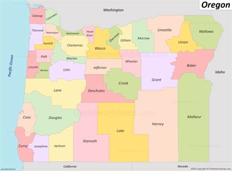Counties In Oregon State Map Oconto County Plat Map