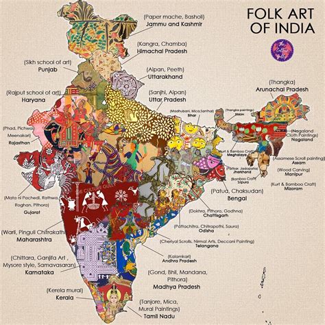 Folk Art Map Of India By The Culture Gully See Instagram Photos And Videos From The Culture