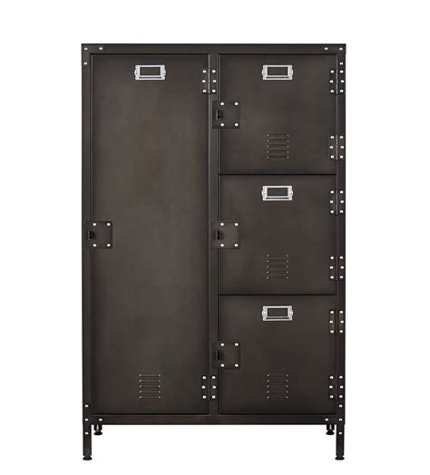 Buy Miiiko Steel Wardrobe Cabinet Locker Rustic Metal Storage Cabinet