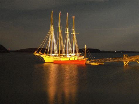 Four Masted Schooner In Moonlight Free Stock Photo Public Domain Pictures