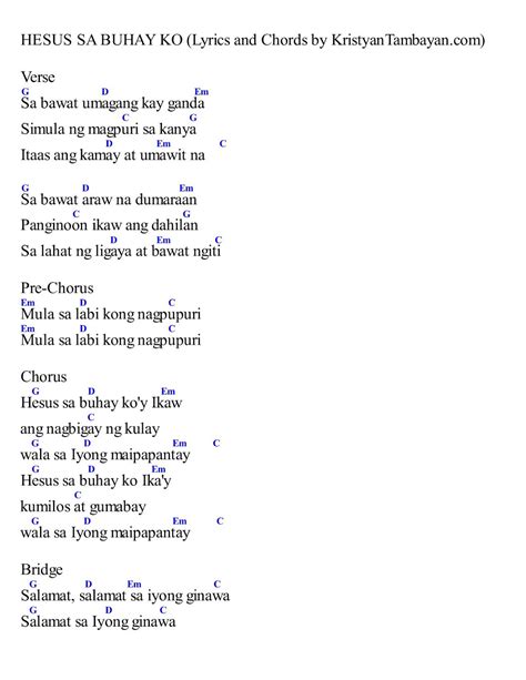 Hesus Sa Buhay Ko Lyrics With Chords Mp3 Minus One Hd Videoke Karaoke