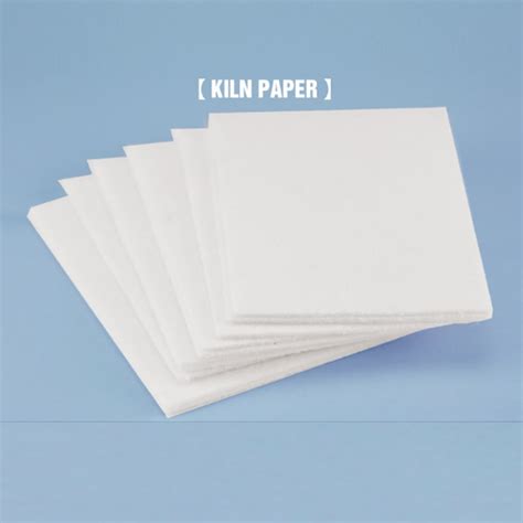 100 Sheets Ceramic Fiber Paper Square Microwave Kiln Papers Glass