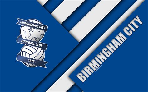 Download wallpapers Birmingham City FC, logo, blue abstraction
