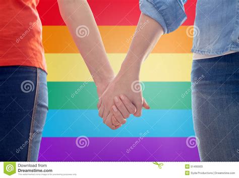 Close Up Of Lesbian Couple Holding Hands Stock Image Image Of Bond Femininity 51495003