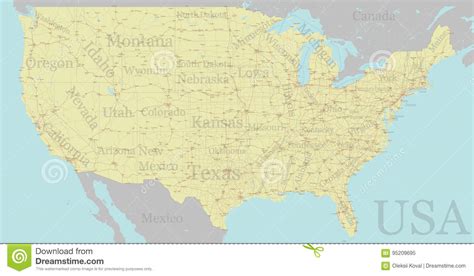 Vector High Detailed Accurate Exact United States Of America A Stock