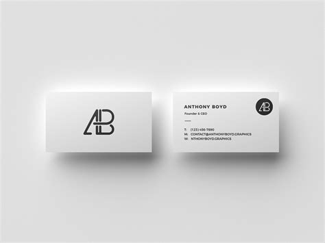 Plain Business Card Mockup