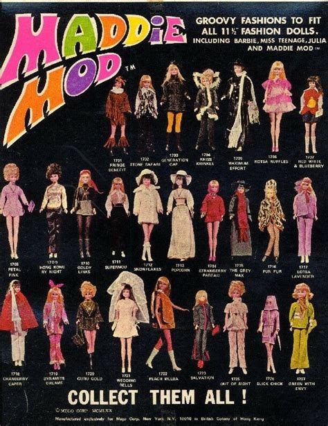 1970 Maddie Mod Mego Fits 11 Barbie Doll Dress Coat Boots Jacket