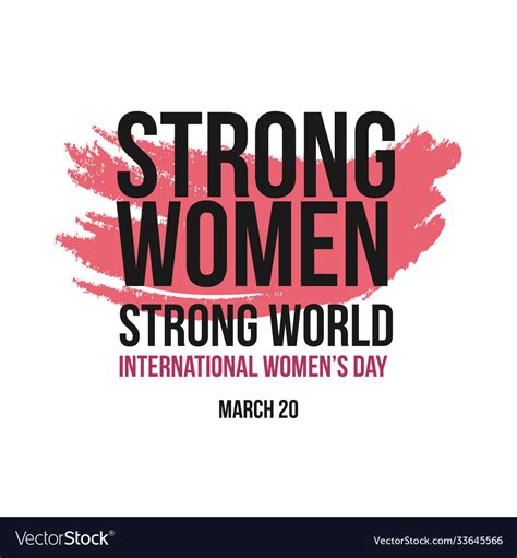 Strong Women World Template Design Royalty Free Vector Image