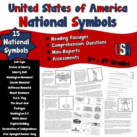 National Symbols Of United States Nonfiction Passages Includes 15