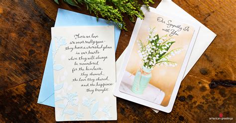 Quotes life, inspiration, and motivation work well on graduation cards. What To Write In A Sympathy Card - American Greetings