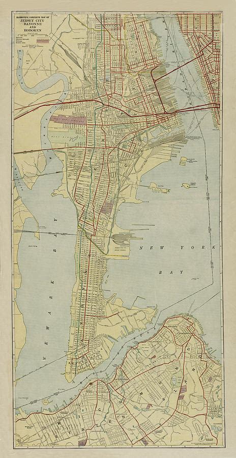 Map Of Hoboken 1912 Photograph By Andrew Fare Pixels
