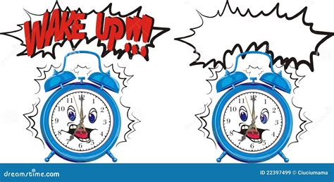 Wake Up Ringing Alarm Clock Stock Vector Illustration Of Face