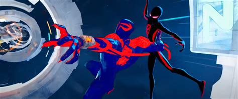 Spider Man 2099 Attacks Miles Morales In First Look Across The Spider