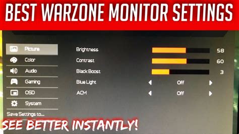 Best Monitor Settings For Warzone Will Work For Pc Xbox And Ps Youtube