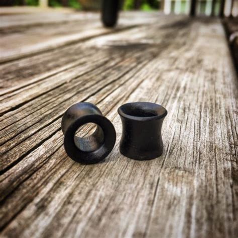 Organic Gaboon Ebony Wooden Tunnels For Stretched Ears Sizes 00g