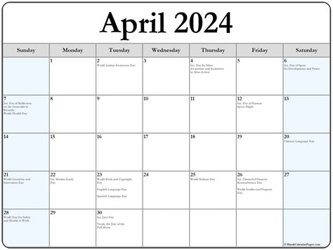 April 2023 With Holidays Calendar